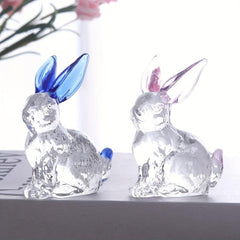 Crystal Rabbit Table Decoration Transparent Bunny Artwork Gift