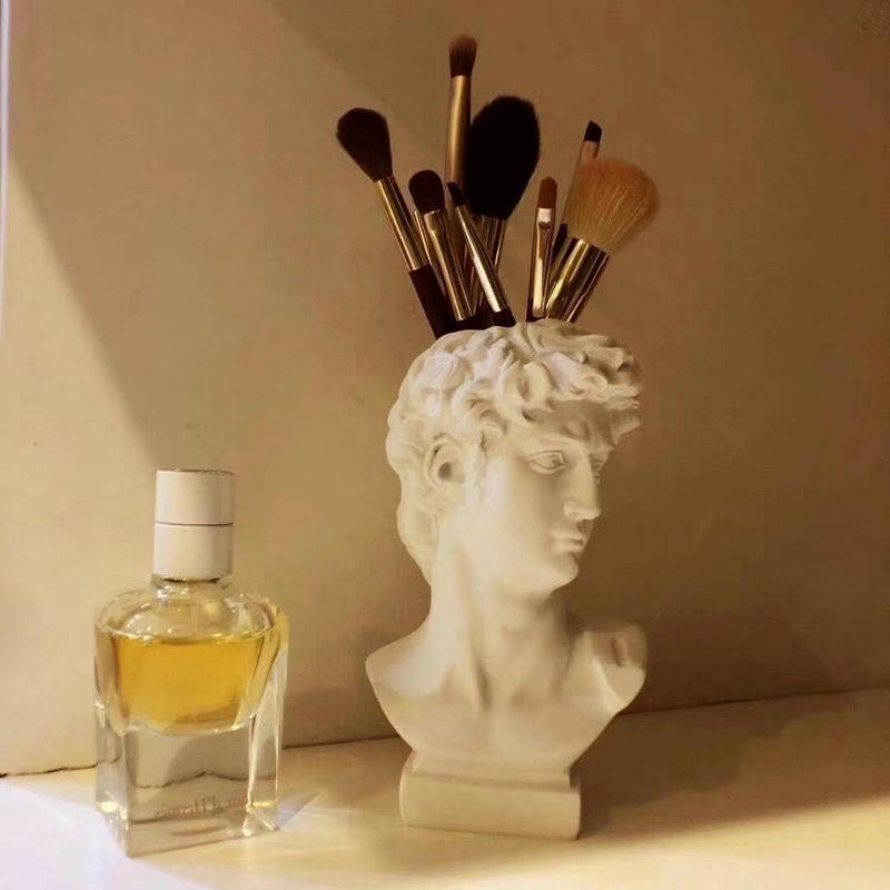 Greek Roman Style Statue Vase Makeup Brushes Container/Pen Holder