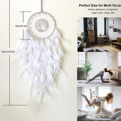 Bohemian Tree Of Life Dream Catcher Full Moon Feather Tassels Home Decor