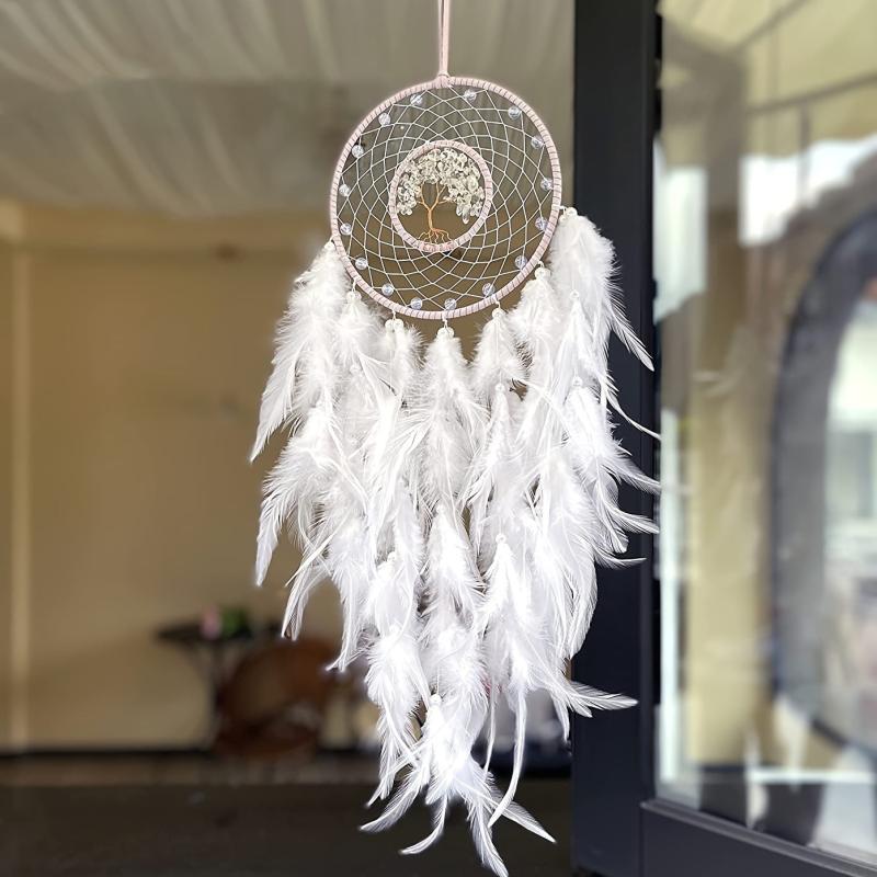Bohemian Tree Of Life Dream Catcher Full Moon Feather Tassels Home Decor