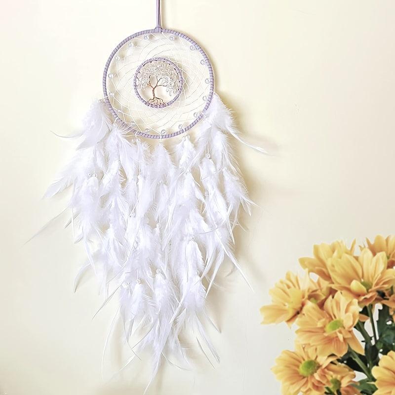 Bohemian Tree Of Life Dream Catcher Full Moon Feather Tassels Home Decor