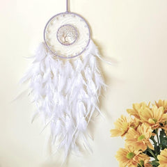 Bohemian Tree Of Life Dream Catcher Full Moon Feather Tassels Home Decor