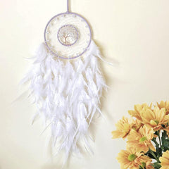 Bohemian Tree Of Life Dream Catcher Full Moon Feather Tassels Home Decor