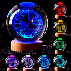 3D Dolphin Crystal Ball Lamp 6.1cm Night Light