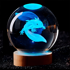 3D Dolphin Crystal Ball Lamp 6.1cm Night Light