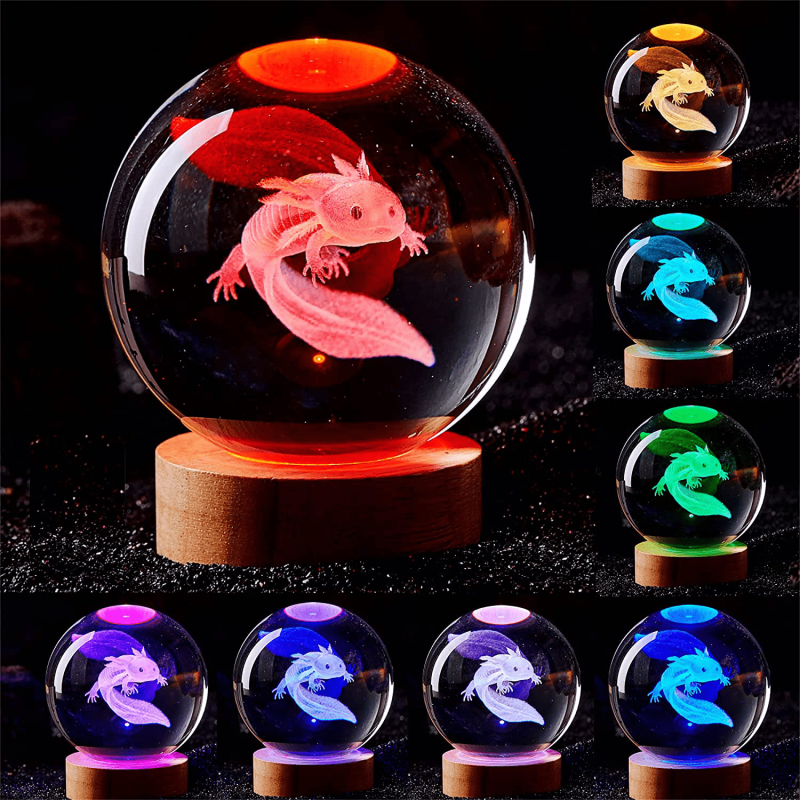 3D Dolphin Crystal Ball Lamp 6.1cm Night Light