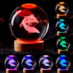 3D Dolphin Crystal Ball Lamp 6.1cm Night Light