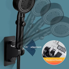 1pc Adjustable Shower Bracket with Lotus Fluffy Spray Head Holder