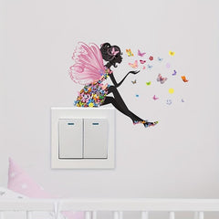 Butterfly and Flower Fairy Wall Decals - Adds Magic!