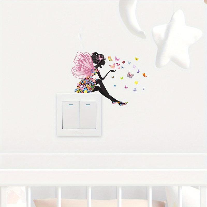 Butterfly and Flower Fairy Wall Decals - Adds Magic!