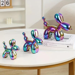 Ceramic Electroplating Balloon Dog Ornament Simulated Animal Decorations