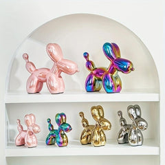 Ceramic Electroplating Balloon Dog Ornament Simulated Animal Decorations