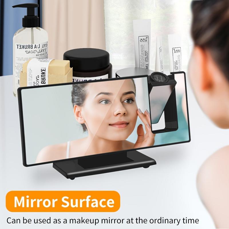 3D Projection Alarm Clock LED Screen Office Bedroom Table Clock