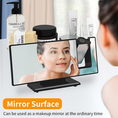 3D Projection Alarm Clock LED Screen Office Bedroom Table Clock