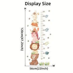 Cartoon Animal Height Measurement Wall Stickers - Room Bedroom Decoration Decal