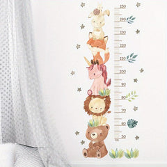 Cartoon Animal Height Measurement Wall Stickers - Room Bedroom Decoration Decal