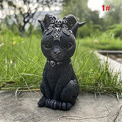 Wizard Magic Cat Decoration for Home Courtyard Halloween Witch Decor