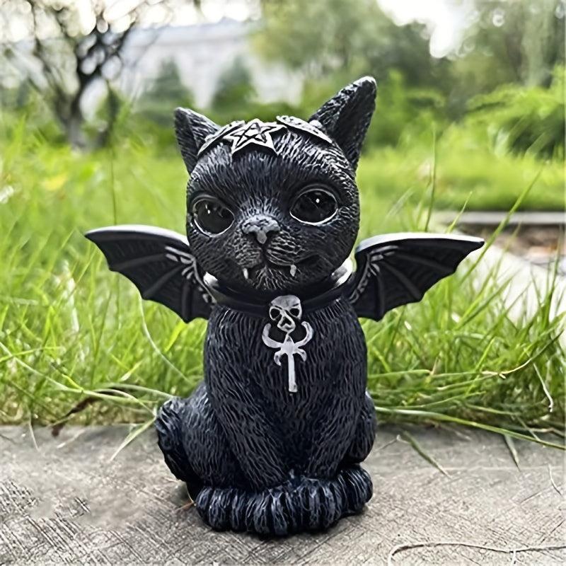 Wizard Magic Cat Decoration for Home Courtyard Halloween Witch Decor