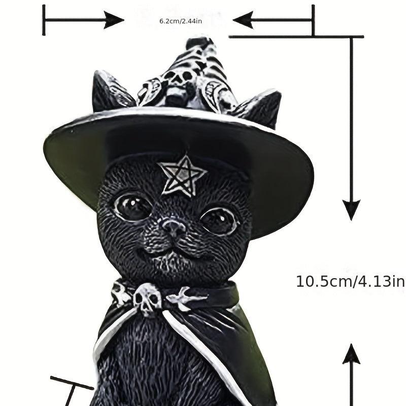 Wizard Magic Cat Decoration for Home Courtyard Halloween Witch Decor