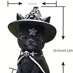 Wizard Magic Cat Decoration for Home Courtyard Halloween Witch Decor