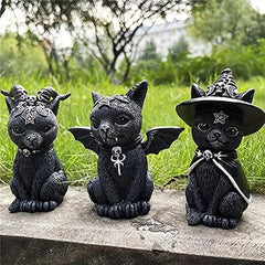 Wizard Magic Cat Decoration for Home Courtyard Halloween Witch Decor