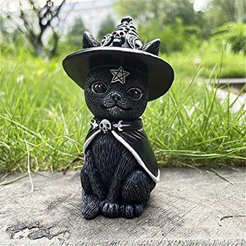 Wizard Magic Cat Decoration for Home Courtyard Halloween Witch Decor