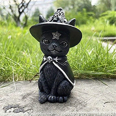 Wizard Magic Cat Decoration for Home Courtyard Halloween Witch Decor