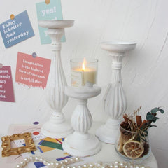 Antique Wooden Candlesticks Decorative Ornaments Photography Props