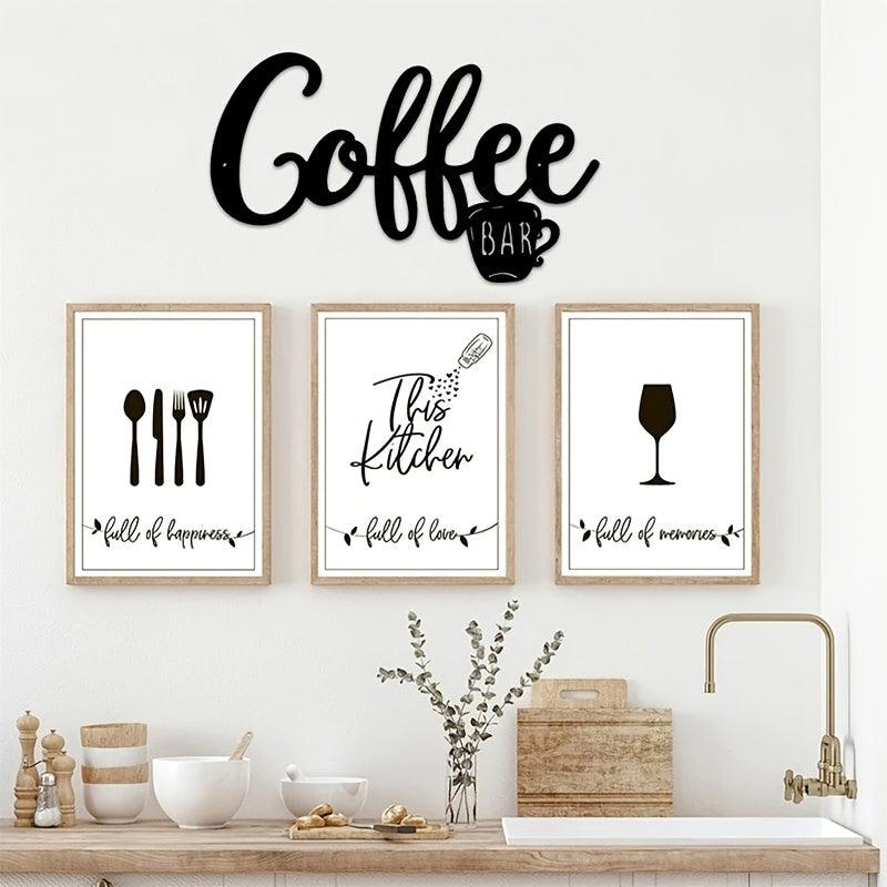But First Coffee Metal Wall Sign - Farmhouse Kitchen Decor