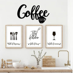 But First Coffee Metal Wall Sign - Farmhouse Kitchen Decor