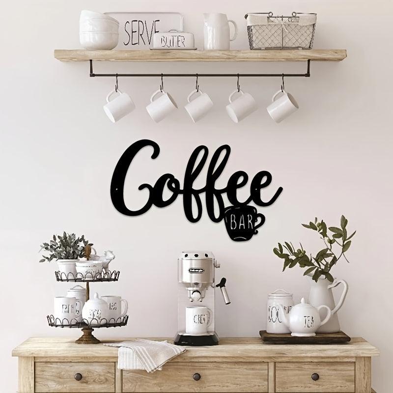 But First Coffee Metal Wall Sign - Farmhouse Kitchen Decor