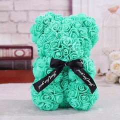 Rose Bear Art Flower for Home Party Mother's Birthday