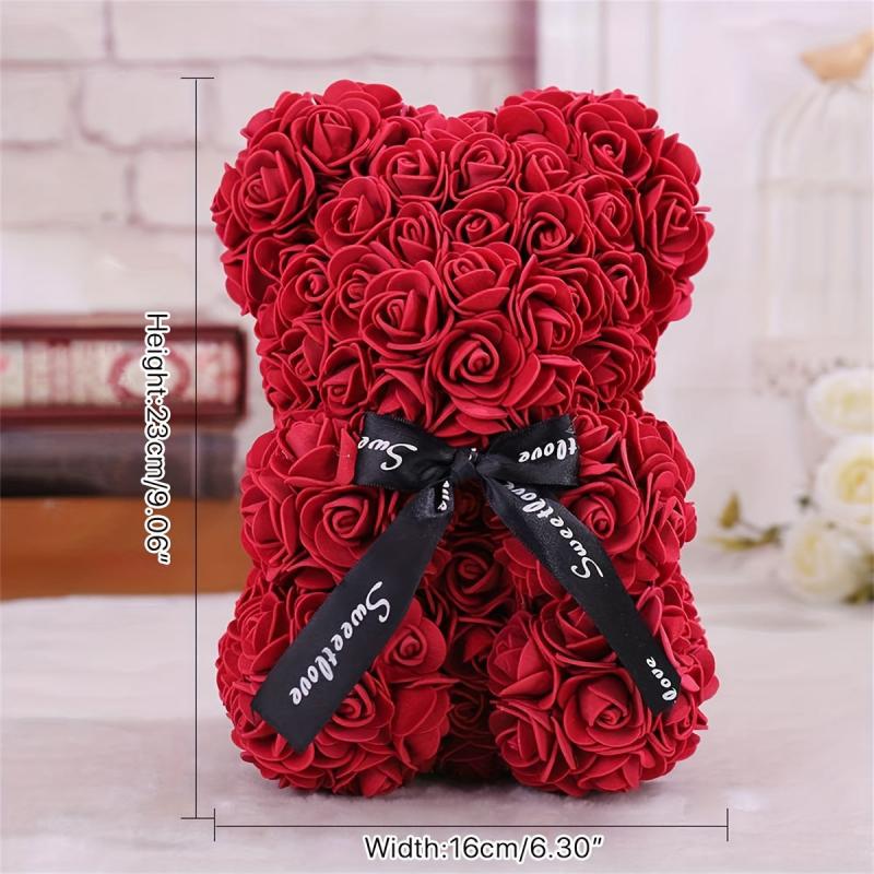 Rose Bear Art Flower for Home Party Mother's Birthday