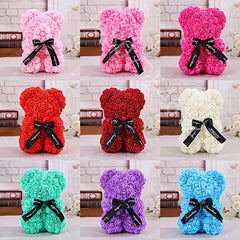 Rose Bear Art Flower for Home Party Mother's Birthday