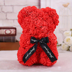 Rose Bear Art Flower for Home Party Mother's Birthday