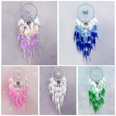 Fairy Butterfly Dream Catcher Crystal Stone Tree Feather Wind Chime
