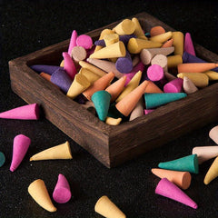 Fragrant Sandalwood Incense Cones Lavender Ocean Jasmine Scent