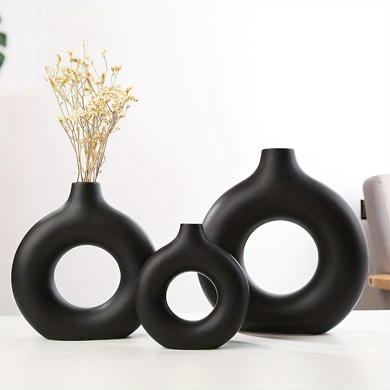 Boho Pampas Flower Vase for Modern Home Decor