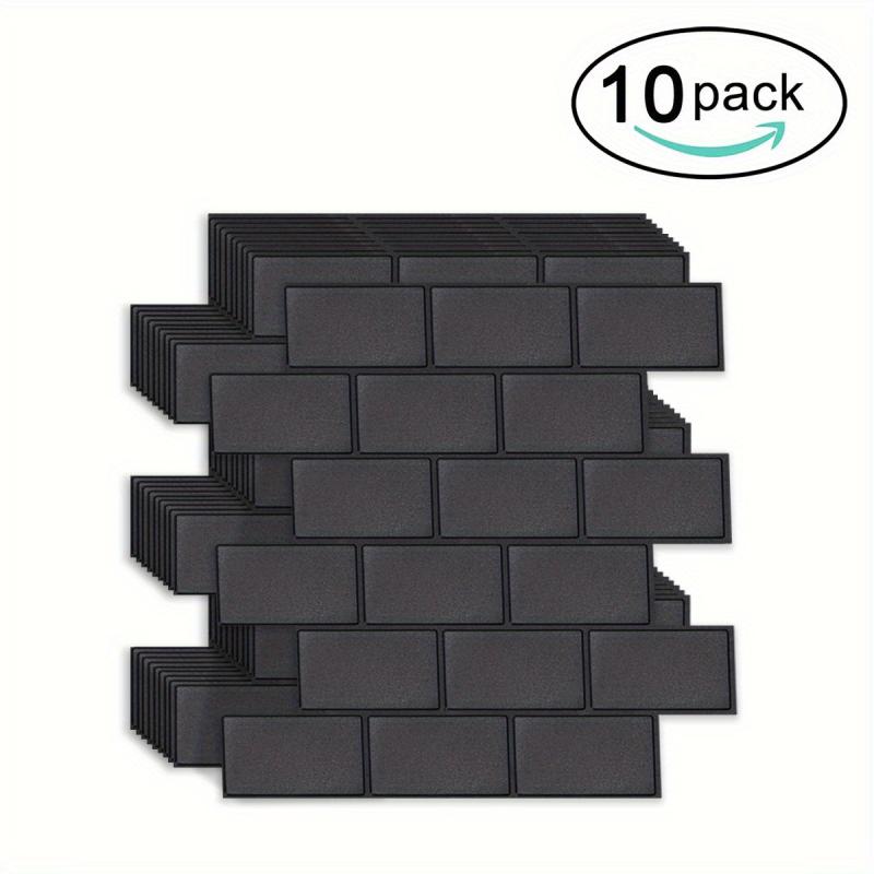 10pcs Tile Stickers Non-slip Kitchen Wall Sticker Self-adhesive Waterproof