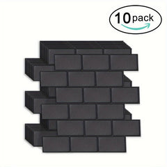 10pcs Tile Stickers Non-slip Kitchen Wall Sticker Self-adhesive Waterproof