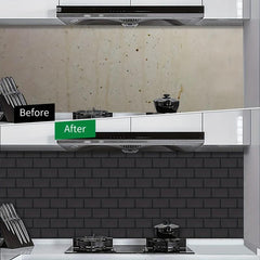 10pcs Tile Stickers Non-slip Kitchen Wall Sticker Self-adhesive Waterproof
