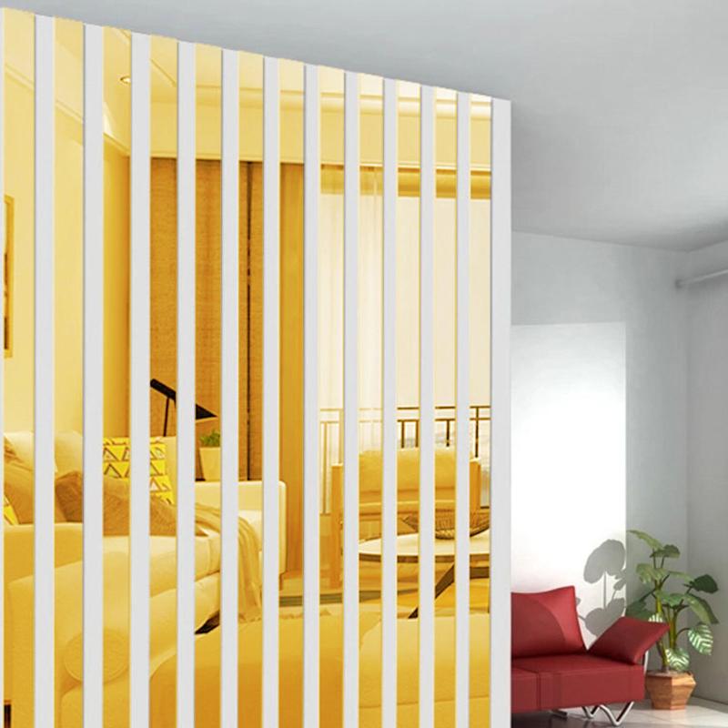 10pcs Golden Acrylic Mirror Wall Sticker Self Adhesive Mirror Stickers