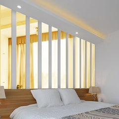 10pcs Golden Acrylic Mirror Wall Sticker Self Adhesive Mirror Stickers