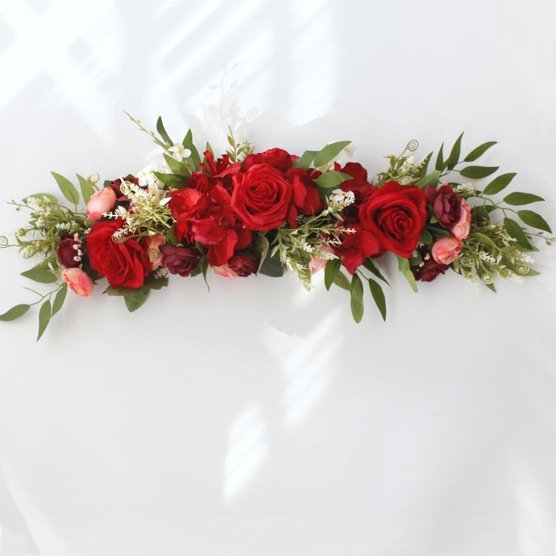 Wedding Arch Flowers Artificial Flower Swag Floral Swag For Ceremony Sign