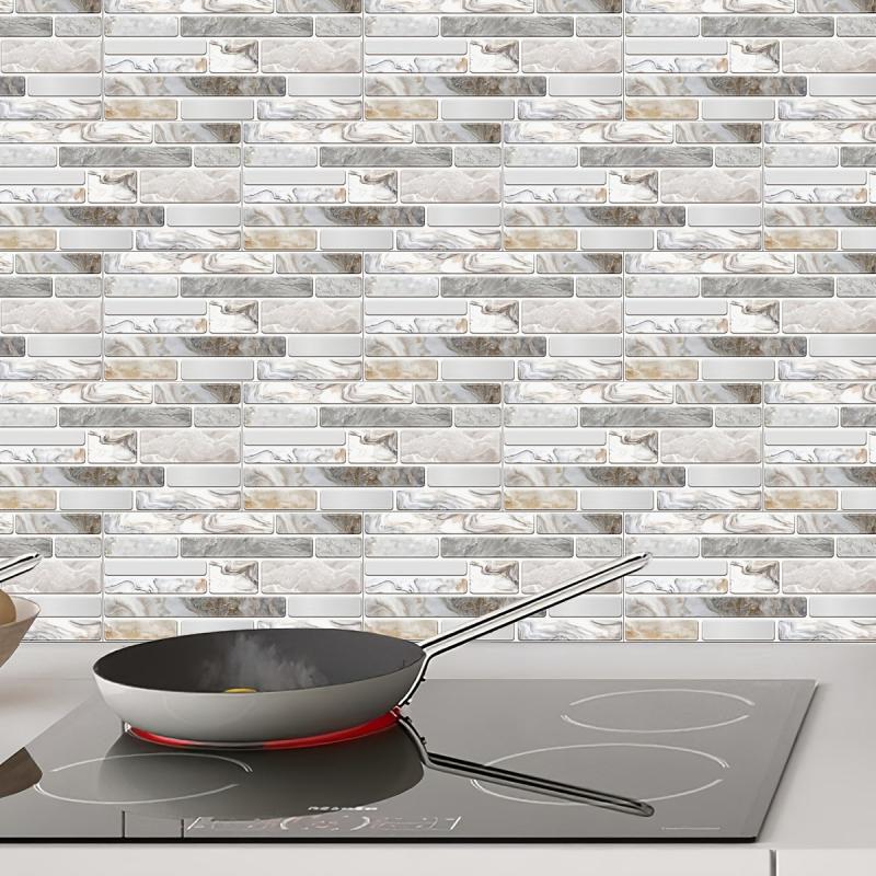 5pcs Waterproof Backsplash Tile Stickers for DIY Home Decor