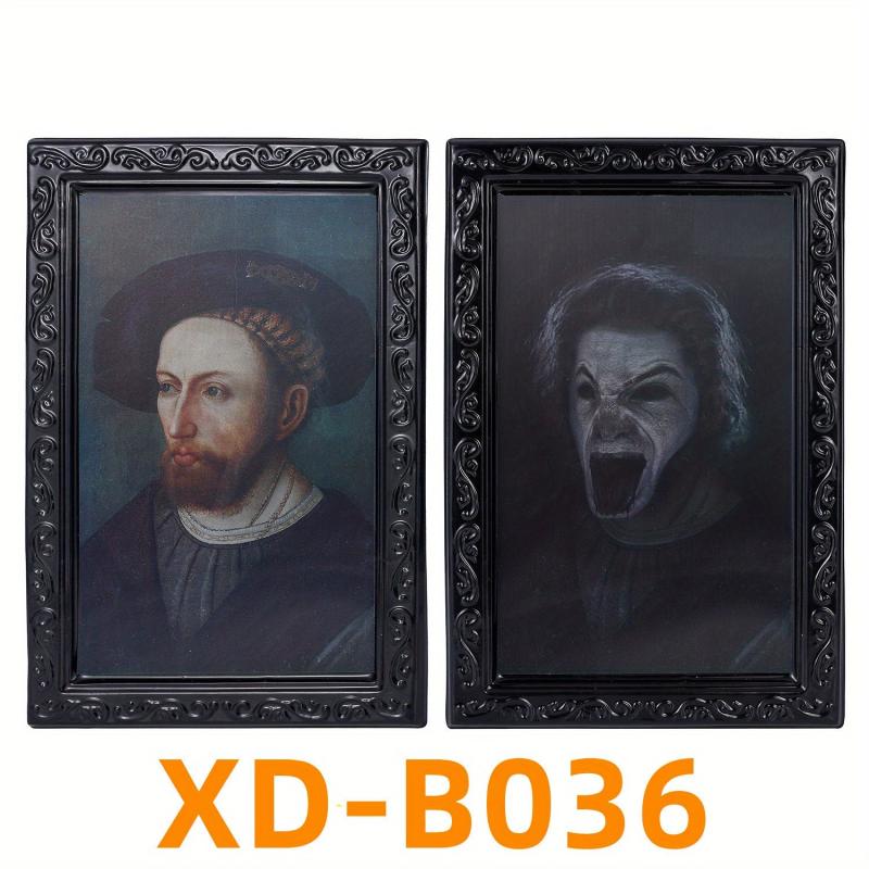 4pcs Spooky 3D Changing Face Photo Frame for Halloween Party Decor