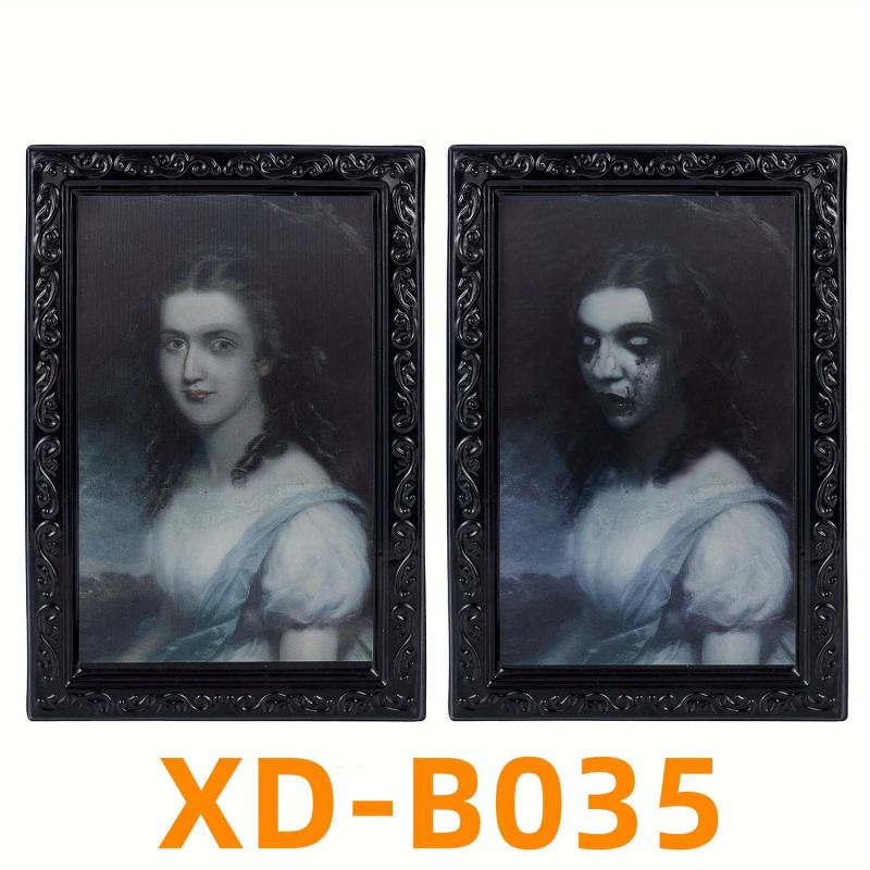4pcs Spooky 3D Changing Face Photo Frame for Halloween Party Decor