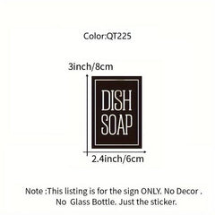 Vinyl Hand Soap Label Sticker for Bottle Decor