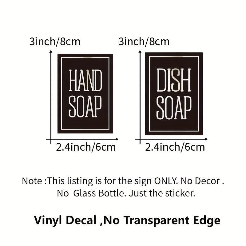 Vinyl Hand Soap Label Sticker for Bottle Decor