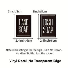Vinyl Hand Soap Label Sticker for Bottle Decor